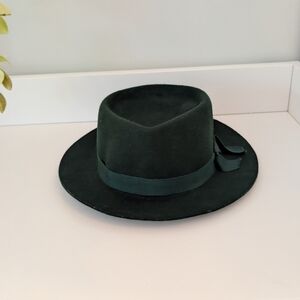 GENUINE EFFANEM 100% WOOL CRUSHER HAT 7 1/8 MADE IN USA WPL 4384 Green